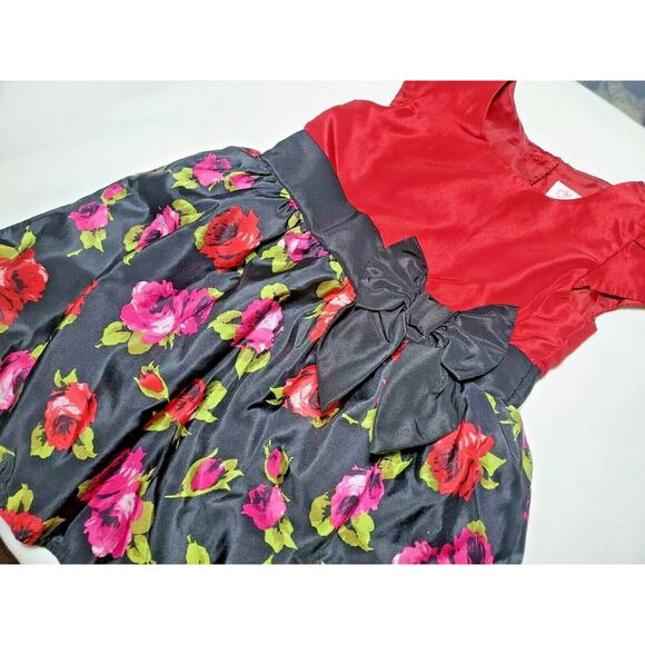 The Childrens Place Baby Girl 18-24M Red Tulle Dress Floral Rose Holiday 18M 24M - Picture 2 of 7